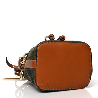 Fendi Canvas Vitello King F is Fendi FF Embroidered Mini Mon Tresor Bucket Bag Amazzonia Cuoio 5 of 12