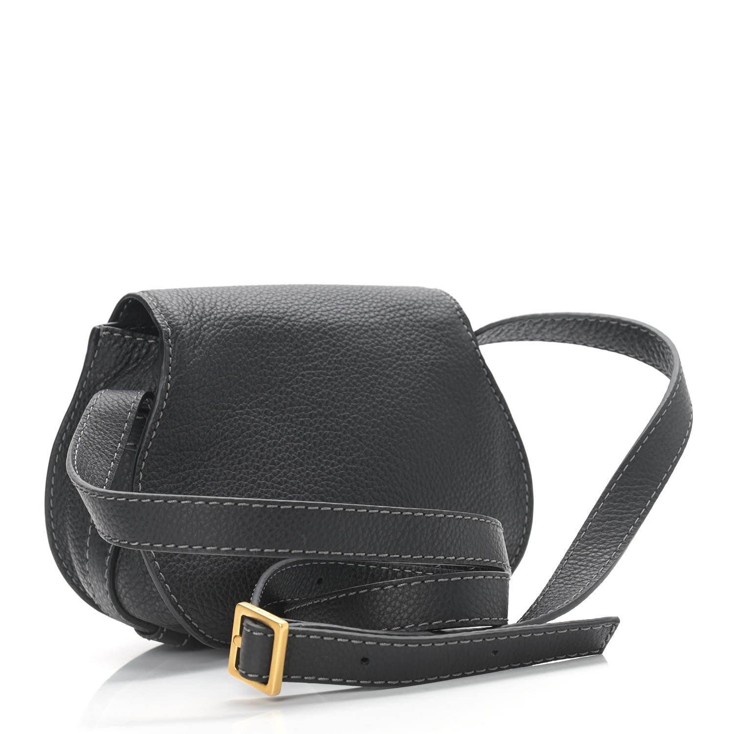 Chloe Calfskin Mini Marcie Round Crossbody Bag Black 2 of 9