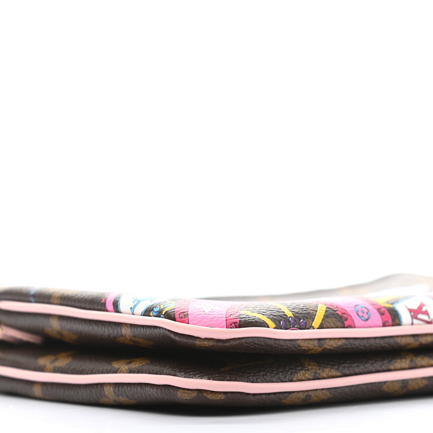 Louis Vuitton Monogram 2020 Christmas Animation Big Wheel Double Zip Pochette Rose Ballerine 8 of 9