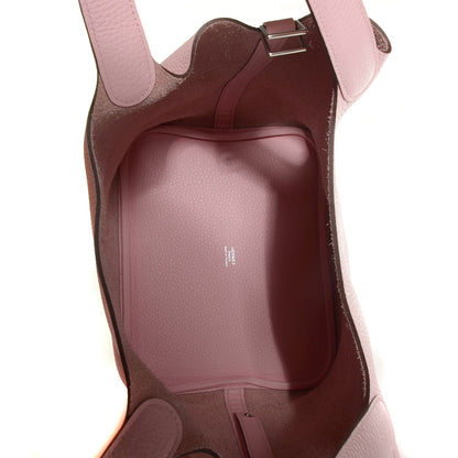 Hermes Taurillon Clemence Picotin Lock 22 MM Rose Sakura 9 of 20