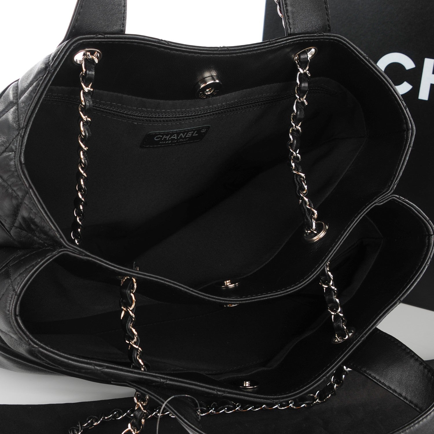 Chanel Calfskin Large Trianon Tote Black 5 of 7