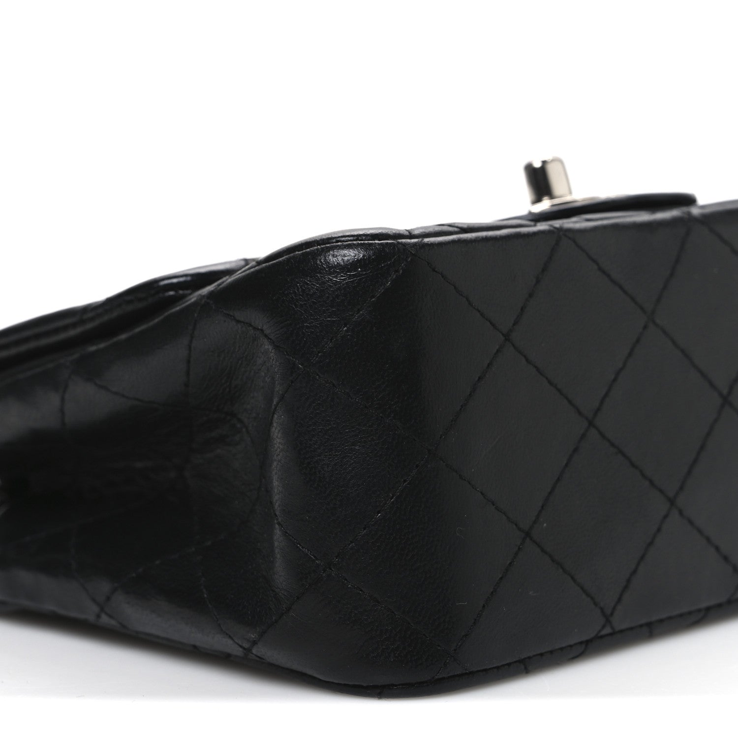 Chanel Lambskin Quilted Mini Square Flap Black 9 of 10