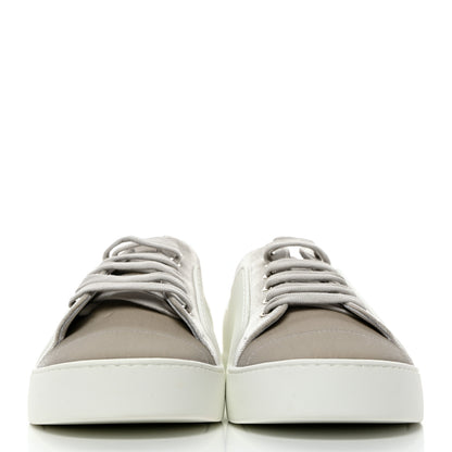 Chanel Velvet Calfskin Womens CC Sneakers 41 White Silver 3 of 13
