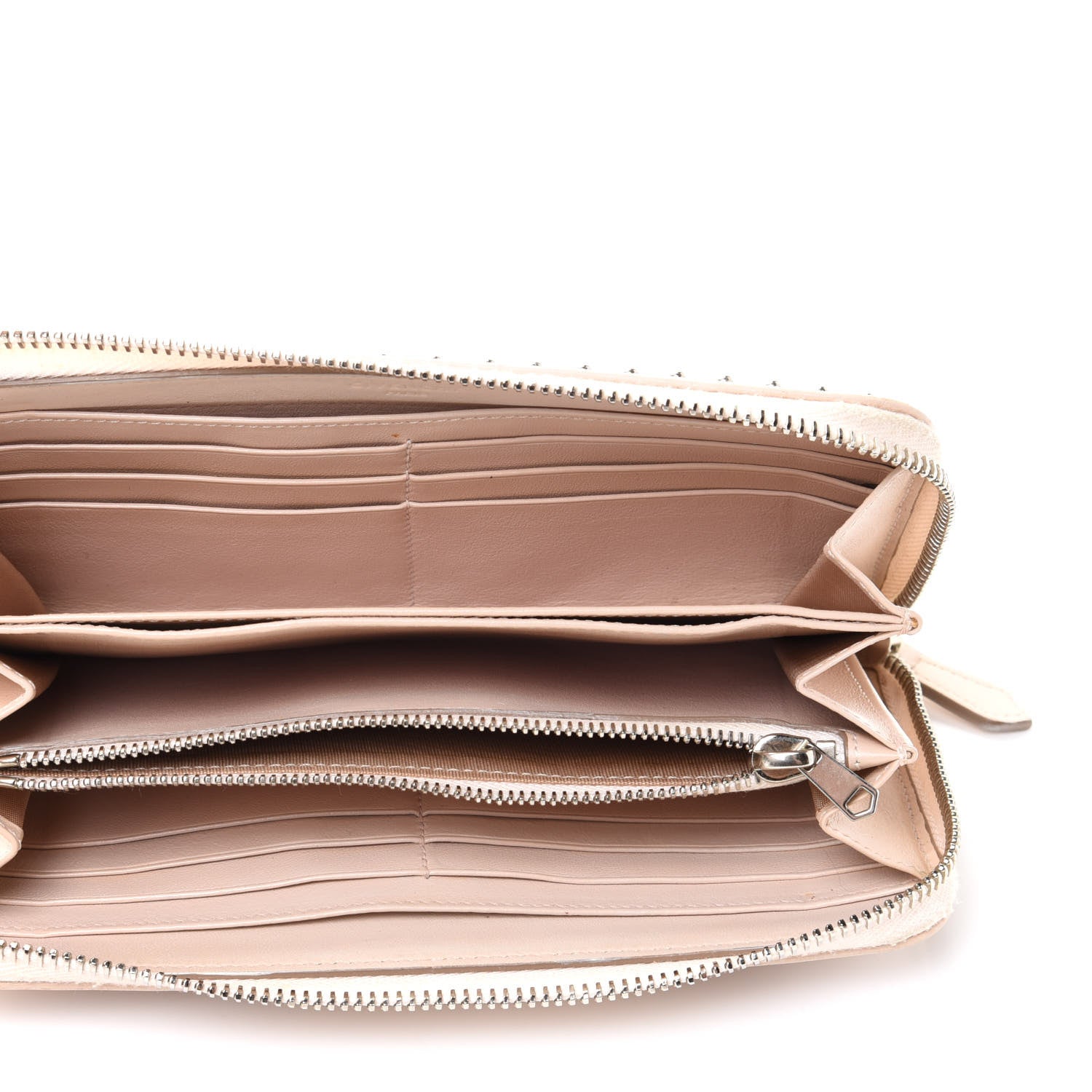 Givenchy Calfskin Studded Pandora Zip Around Wallet Nude Pink 5 of 9
