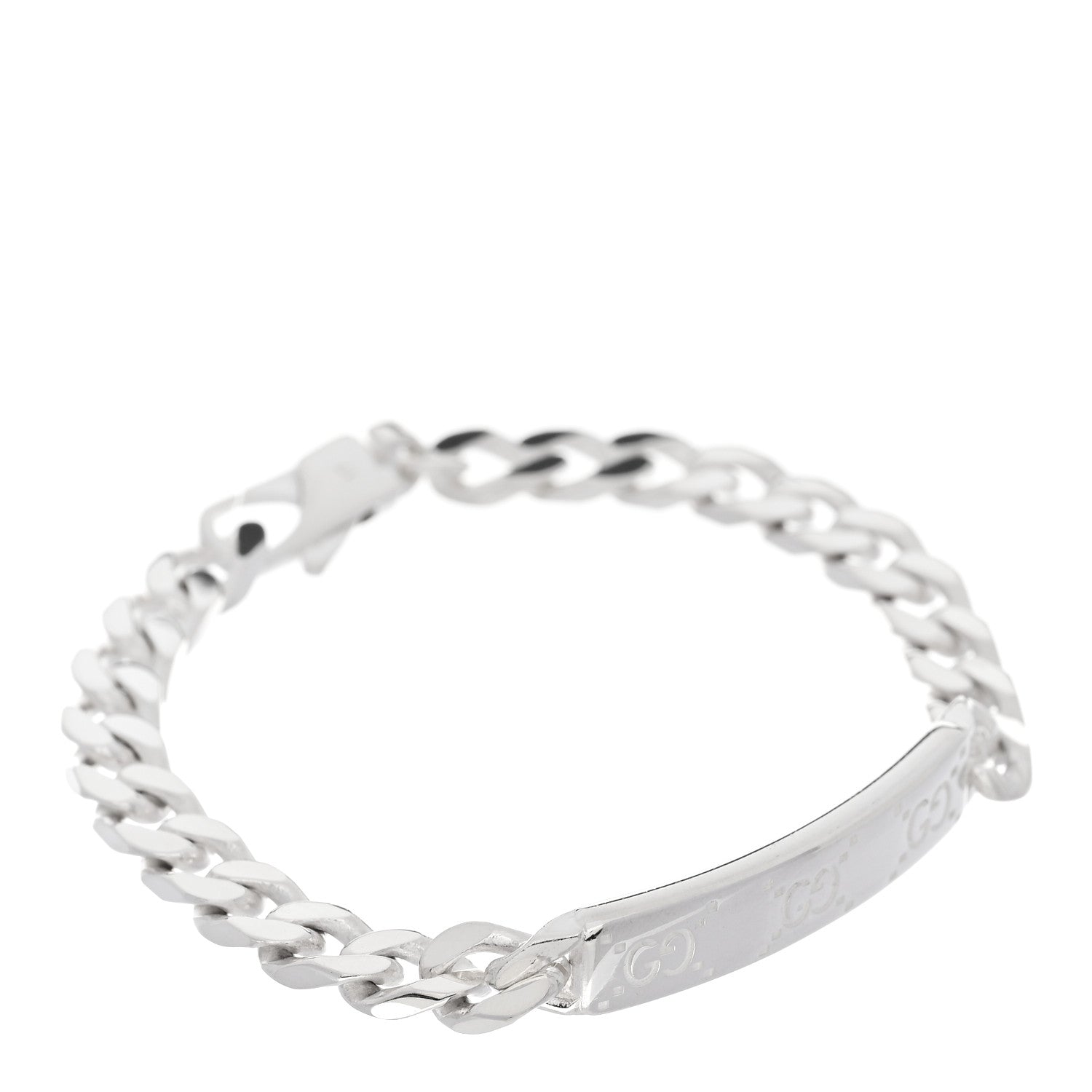Gucci Sterling Silver GG ID Chain Bracelet 1 of 4