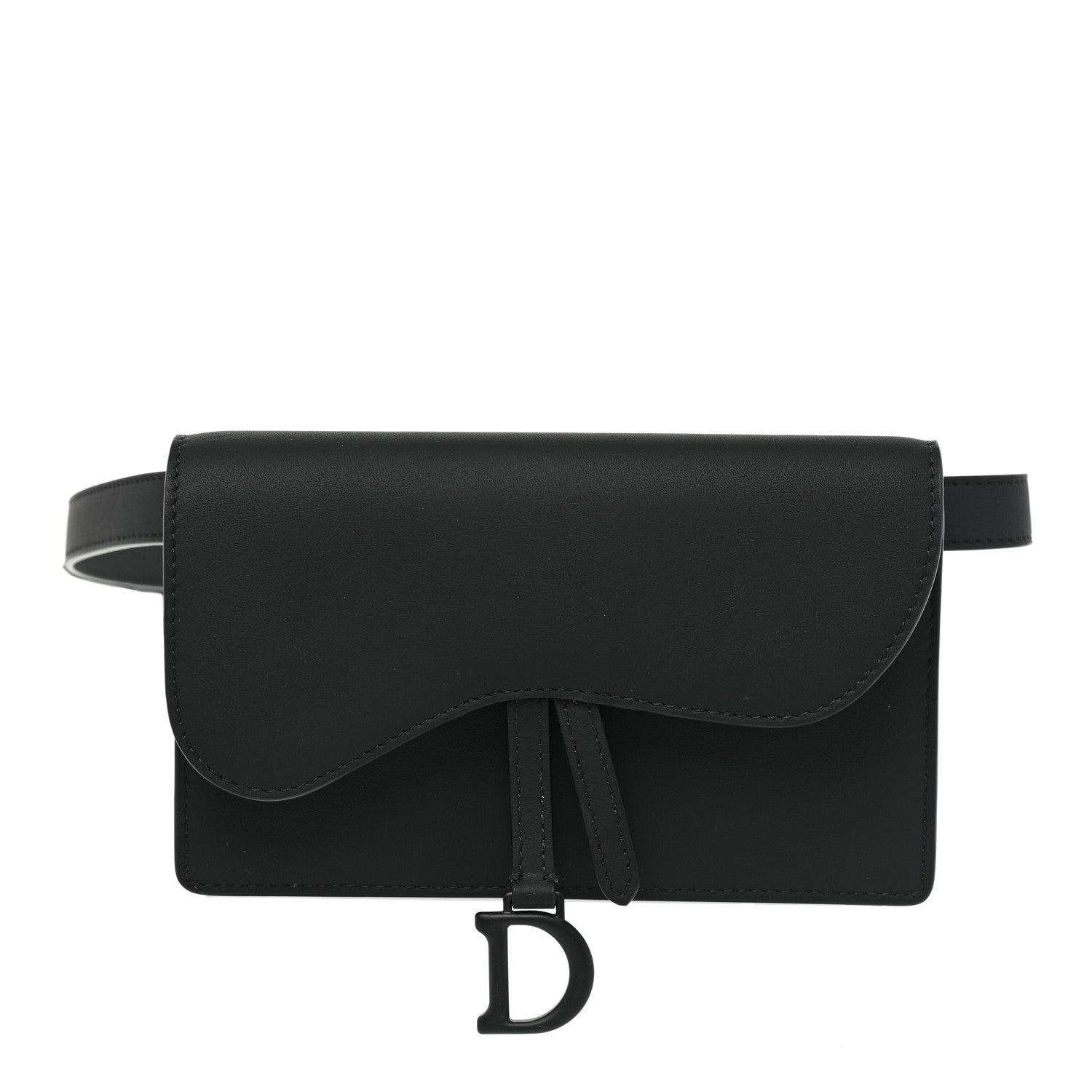 Christian Dior Ultra Matte Calfskin Saddle Belt Bag Black 1 of 13