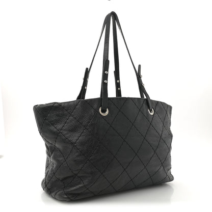 Chanel Glazed Calfskin Large On The Road Tote Black 3 of 13