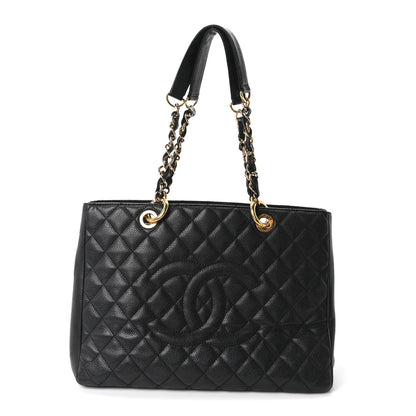 Chanel Caviar Quilted Grand Shopping Tote GST Black  Black 1 of 10