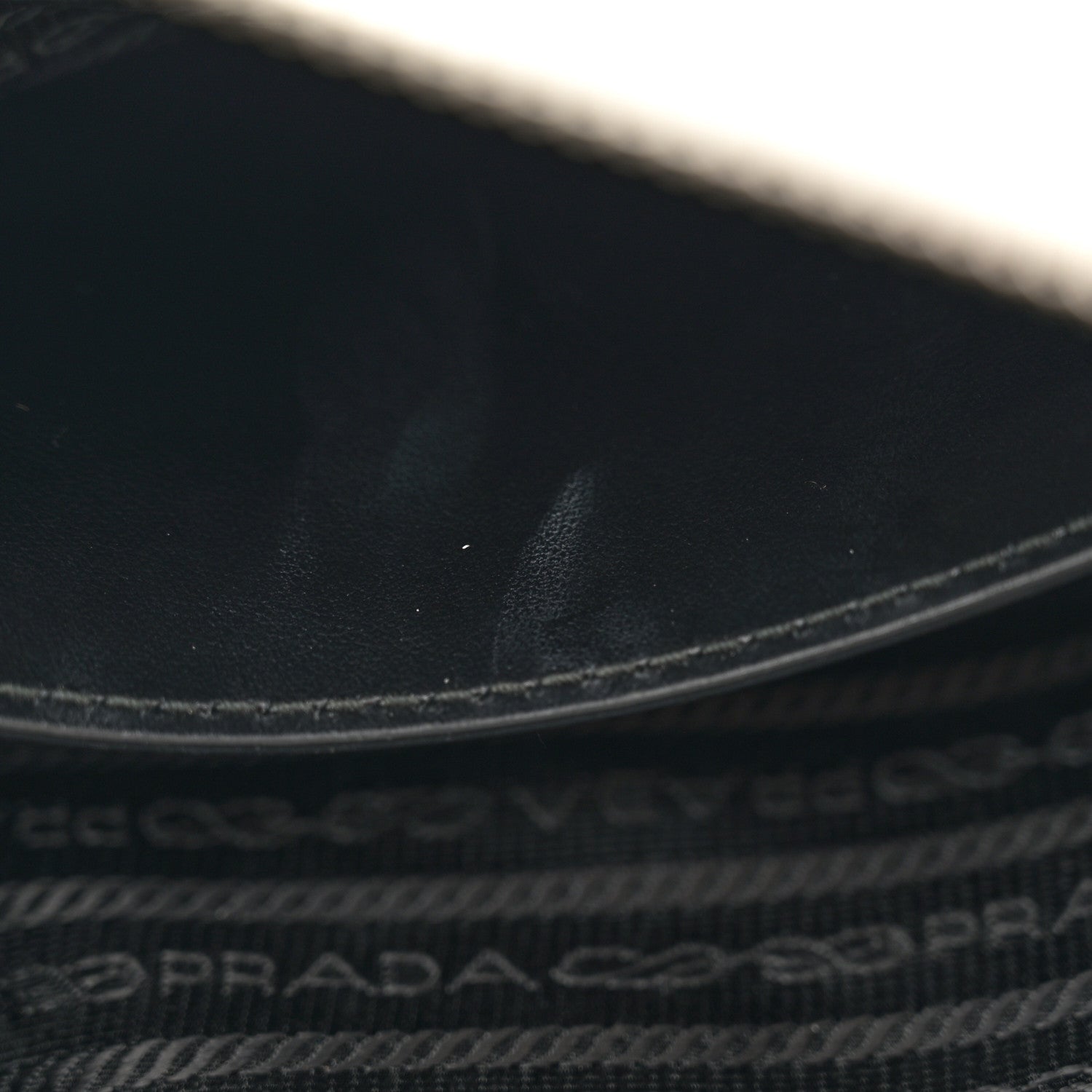 Prada Saffiano Cuir Triangle Logo Embossed Triangle Shoulder Bag White 15 of 16