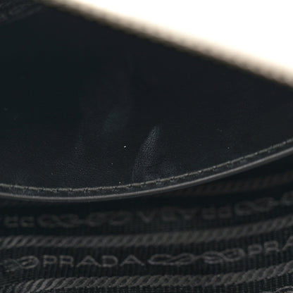 Prada Saffiano Cuir Triangle Logo Embossed Triangle Shoulder Bag White 15 of 16