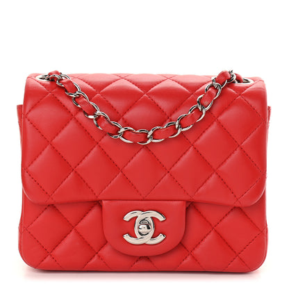 Chanel Lambskin Quilted Mini Square Flap Red 1 of 8