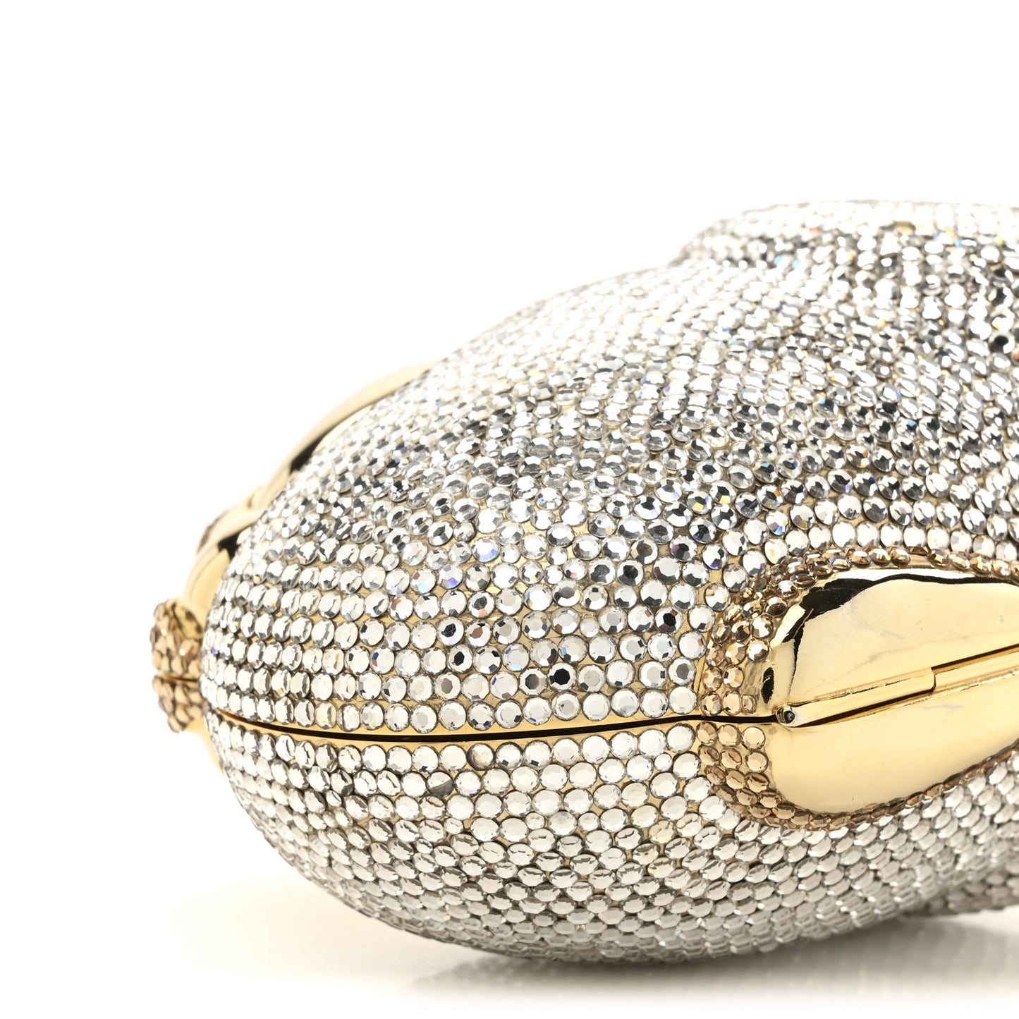 Crystal Rabbit Minaudiere Case Gold Silver