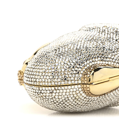 Judith Leiber Crystal Rabbit Minaudiere Case Gold Silver 23 of 31