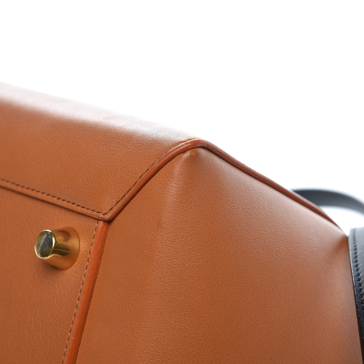 Smooth Calfskin Small Bi-Color Belt Bag Tan