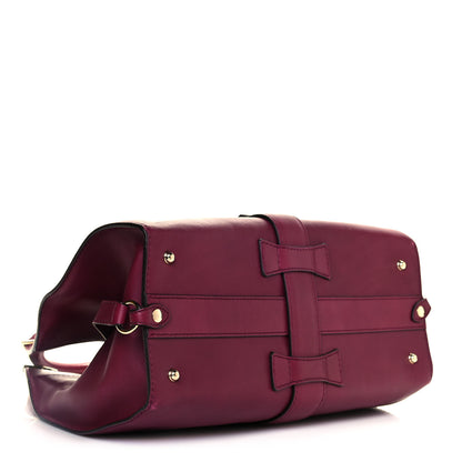 Gucci Calfskin Medium Stirrup Top Handle Bag Burgundy 4 of 19
