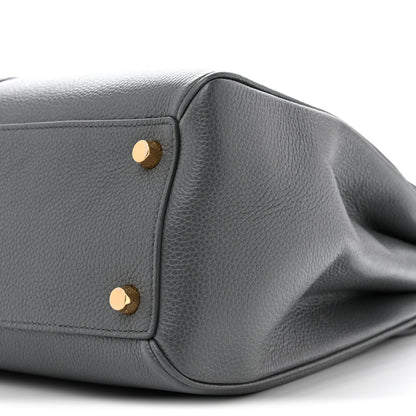 Celine Grained Calfskin Classique 16 Top Handle Bag Cloud 18 of 21