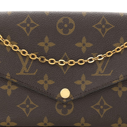 Louis Vuitton Monogram Pochette Felicie Chain Wallet Fuchsia 10 of 13