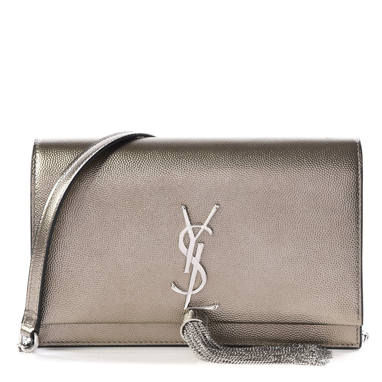 Grain De Poudre Classic Monogram Kate Tassel Chain Wallet Piombo