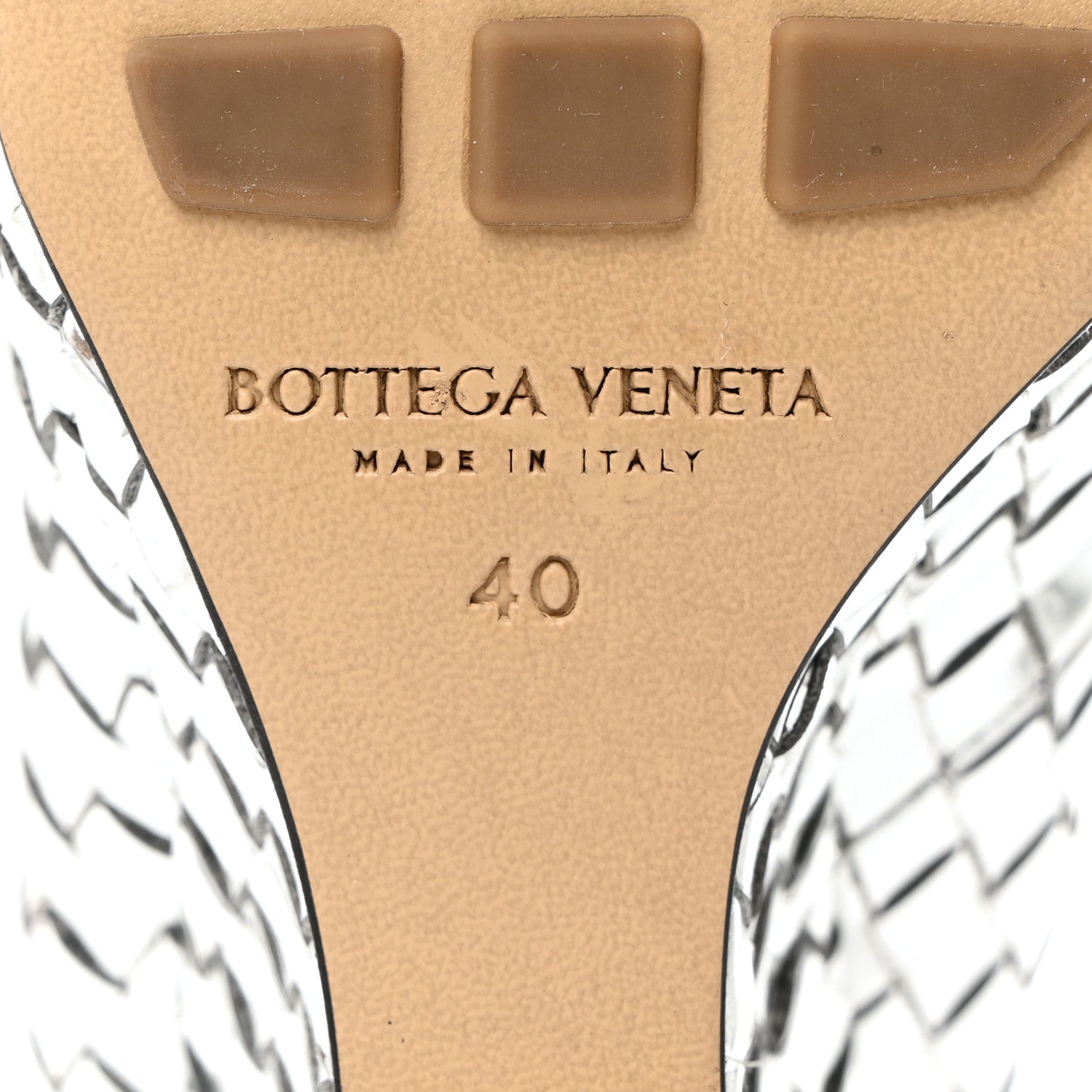 Bottega Veneta Metallic Nappa Intrecciato Comet Pumps 40 Silver 7 of 9