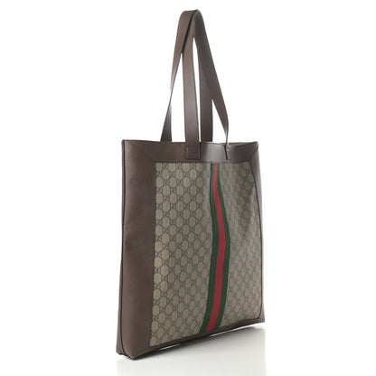 Gucci GG Supreme Monogram Web Large DIY Ophidia Vertical Shopping Tote Brown 4 of 14
