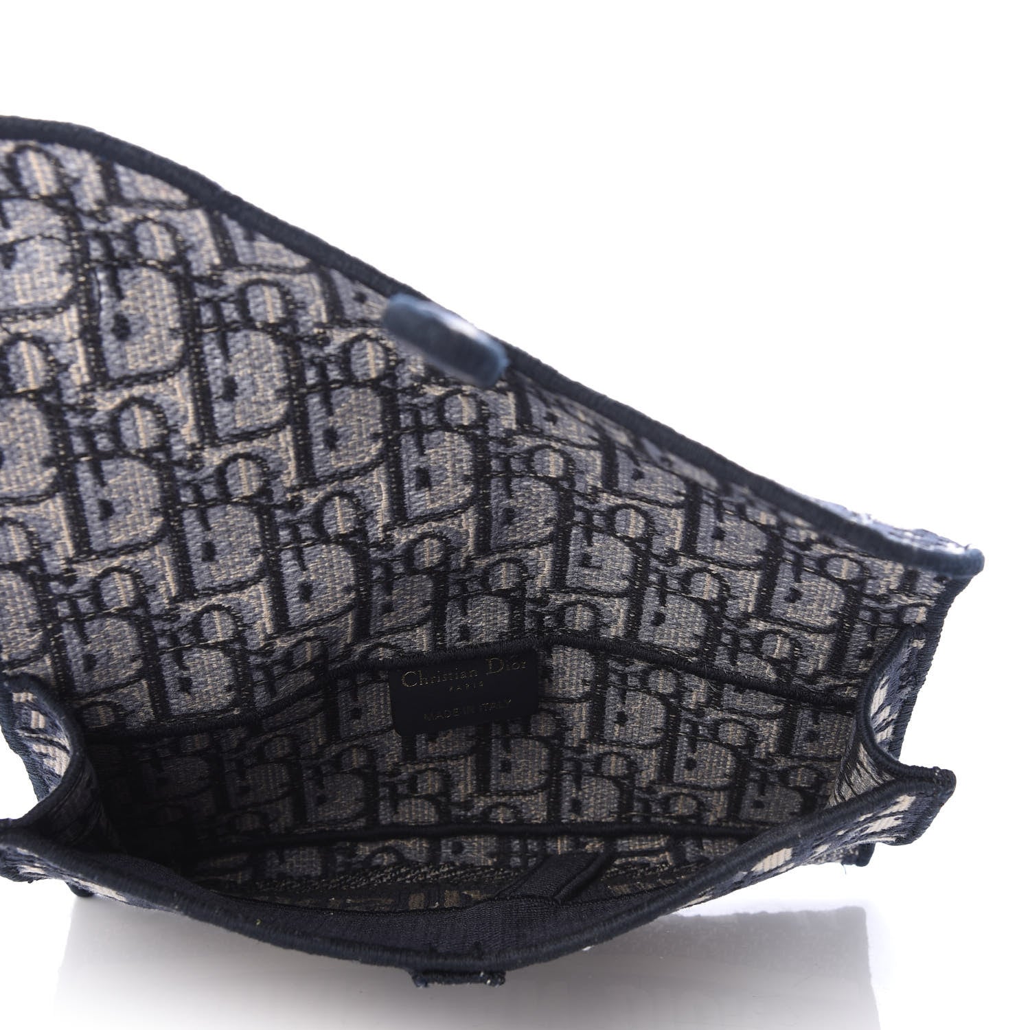 Christian Dior Oblique Slim Saddle Pouch Blue 5 of 10
