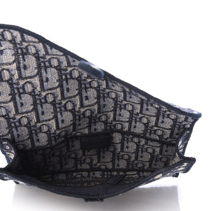Christian Dior Oblique Slim Saddle Pouch Blue 5 of 10