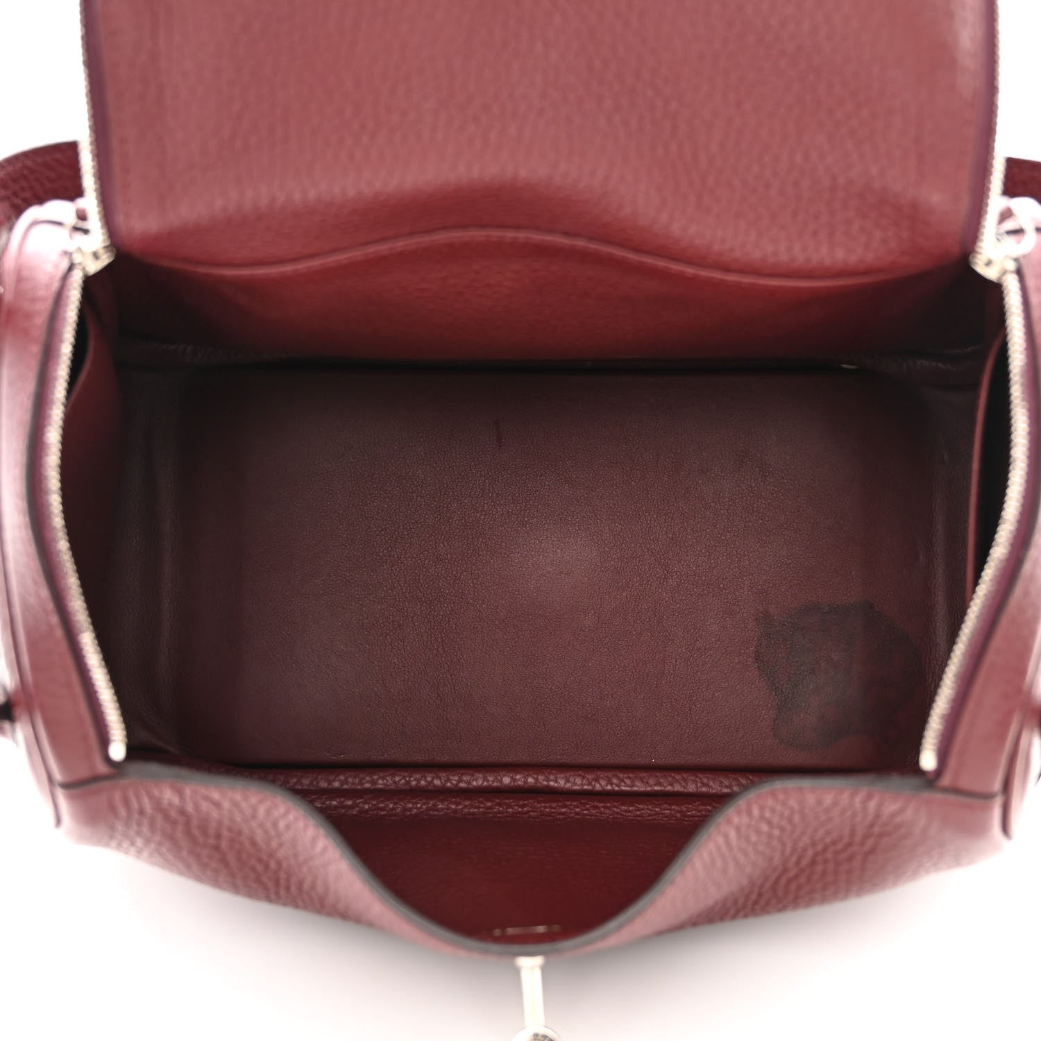 Hermes Taurillon Clemence Lindy 26 Bordeaux 5 of 11