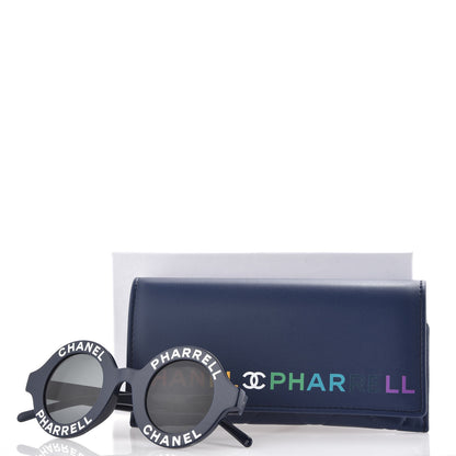 Chanel x Pharrell Williams Round 19mm Sunglasses Indigo Gris 7 of 7