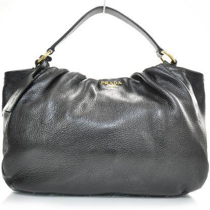Prada Deerskin Shoulder Bag Black 1 of 11