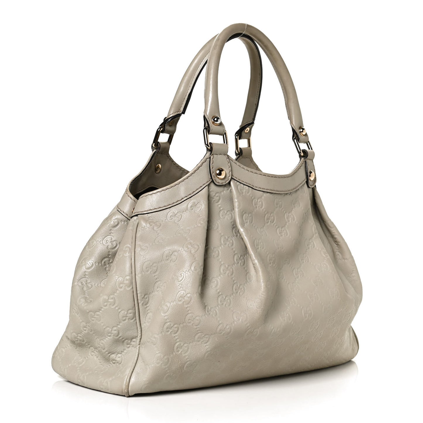 Guccissima Medium Sukey Tote Mystic White