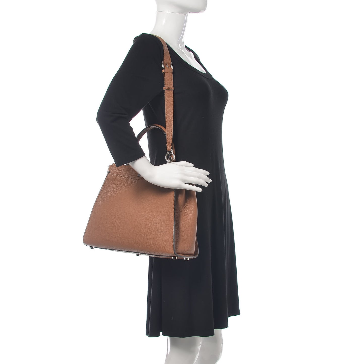 Cuoio Romano Selleria Bi-Color Medium Peekaboo Iconic Satchel Mou Deserto