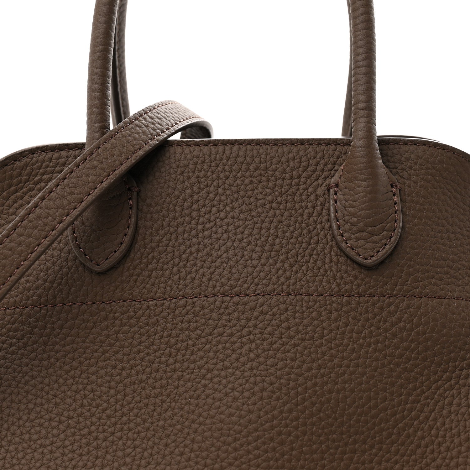 The Row Grained Calfskin Soft Margaux 10 Bag Dark Olive 8 of 10
