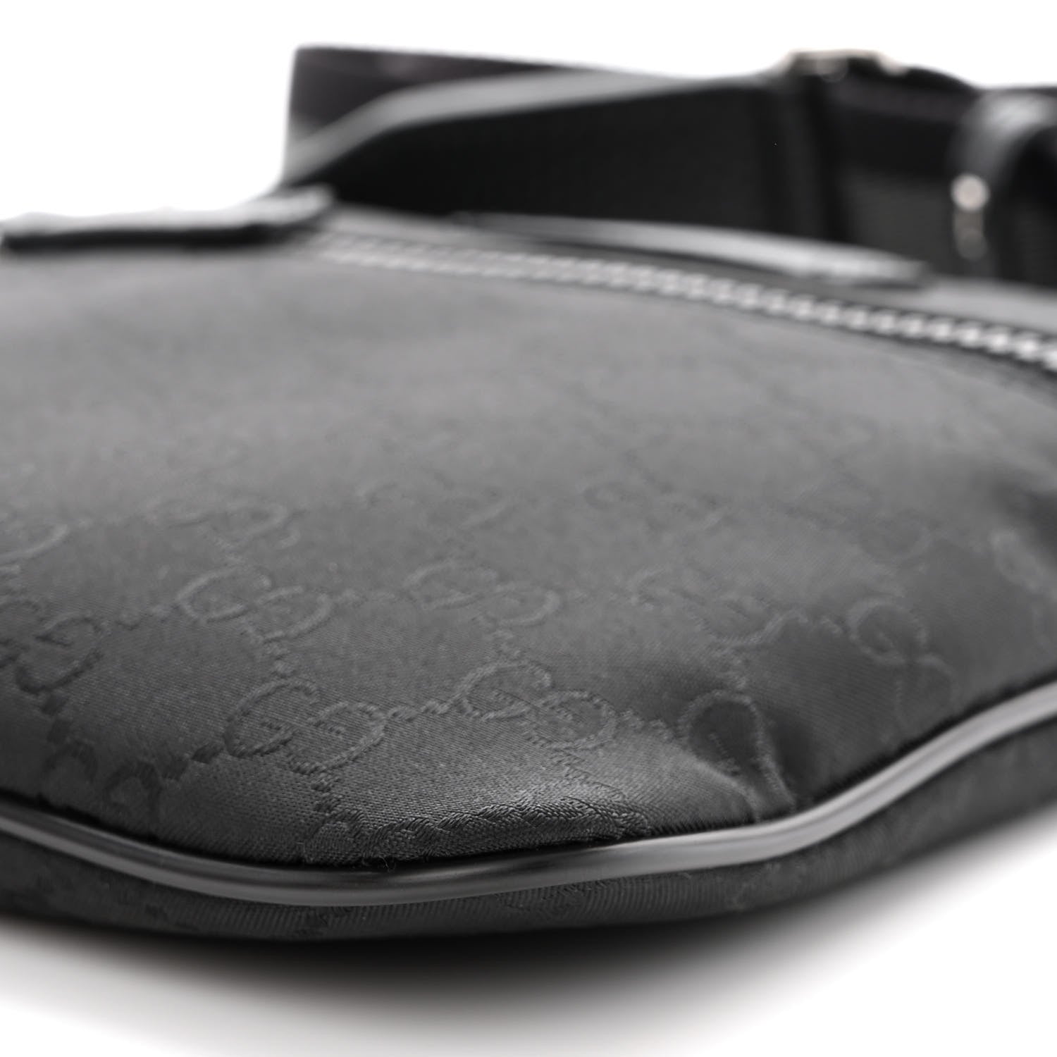 Gucci Nylon Monogram Mini Flat Messenger Bag Black 10 of 10