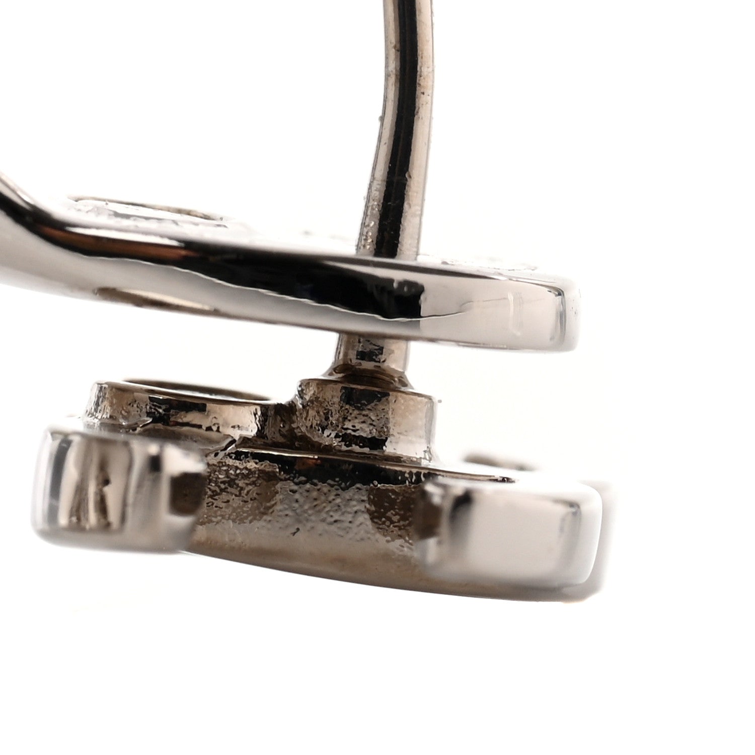 Chanel Metal CC Turnlock Drop Earrings Silver 5 of 6