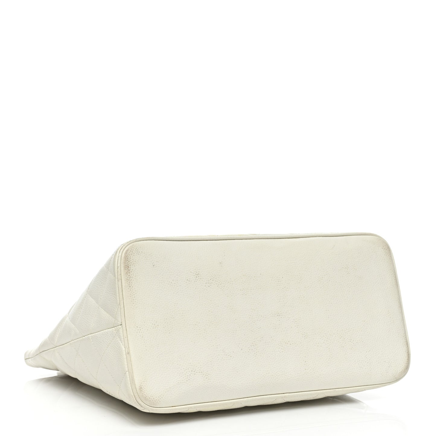 Caviar Quilted Medallion Tote White