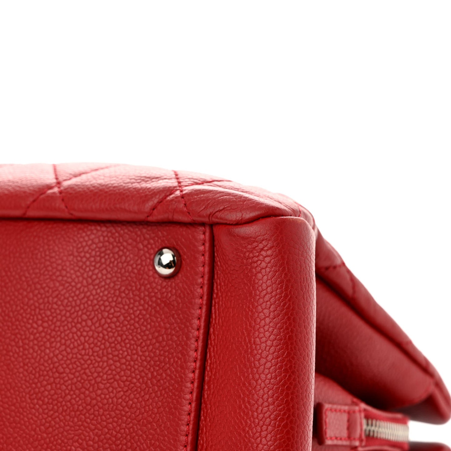 Caviar Quilted Timeless CC Soft Tote Red