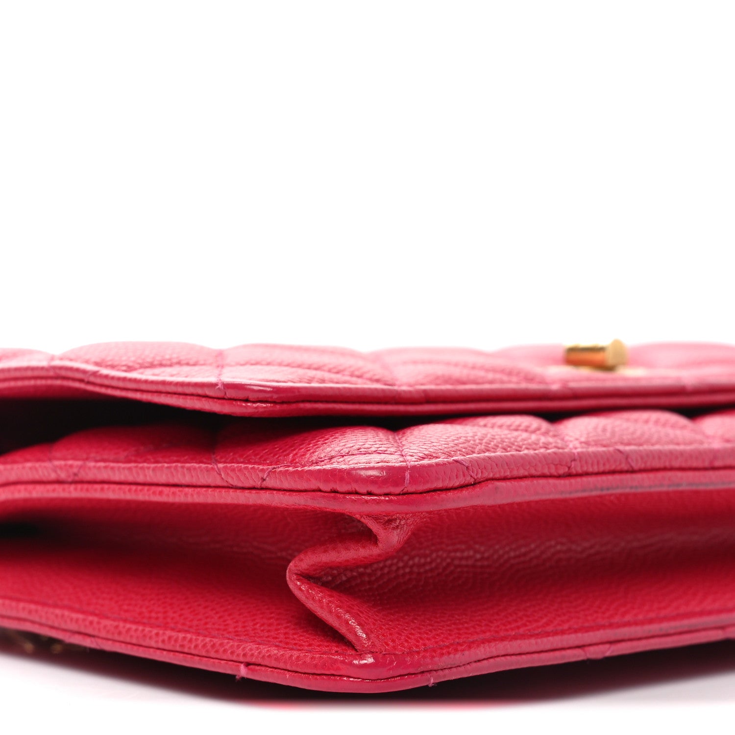 Chanel Caviar Quilted 2.55 Reissue Wallet On Chain WOC Dark Pink 10 of 11