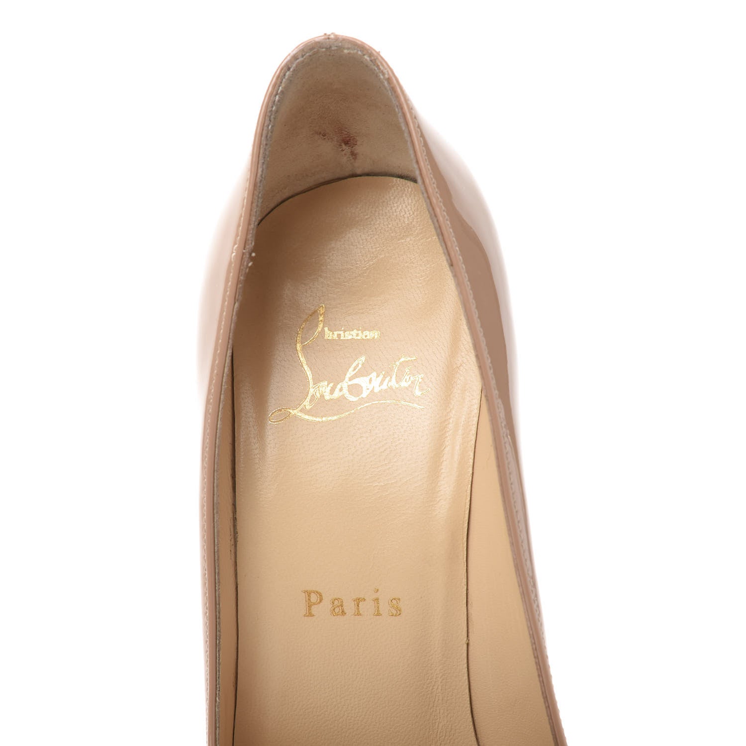Christian Louboutin Patent Tibur 100 Pumps 36 Nude 6 of 8