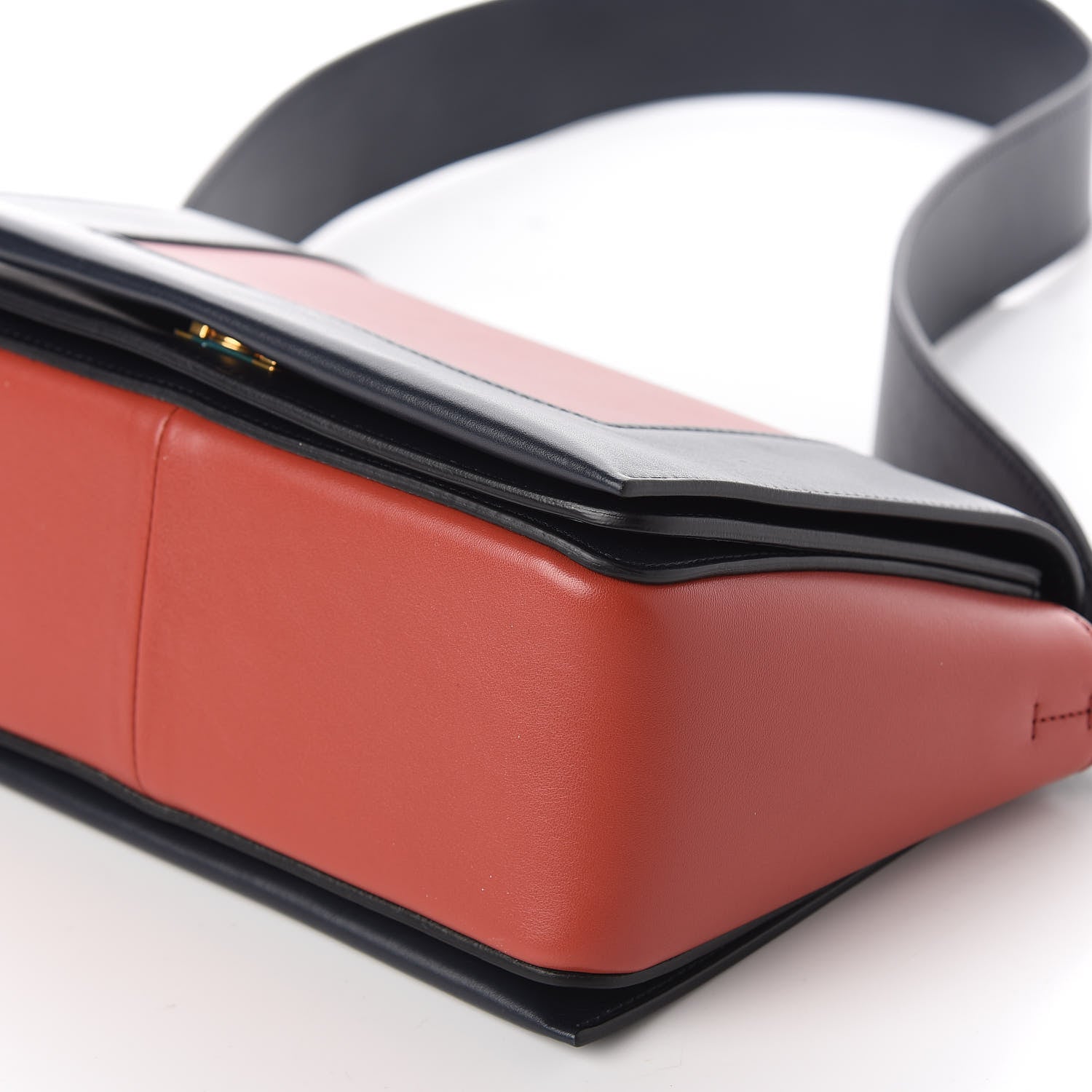 Celine Shiny Smooth Calfskin Medium Frame Shoulder Bag Dark Navy Claycourt 7 of 9