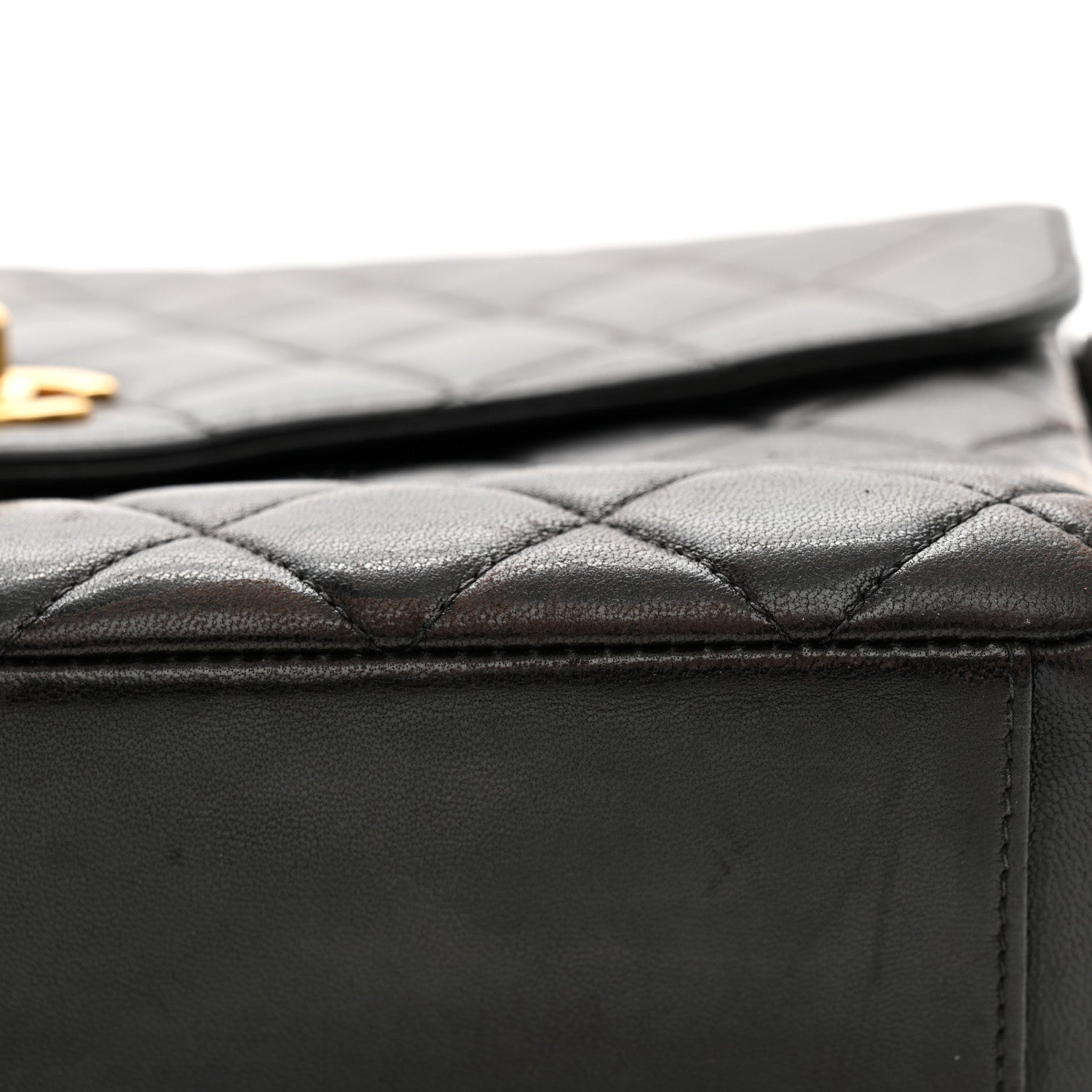 Chanel Lambskin Quilted CC Flap Shoulder Bag Black 13 of 13