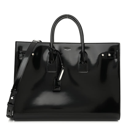 Saint Laurent Patent Calfskin Large Thin Sac De Jour Black 1 of 10