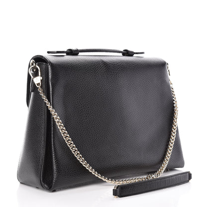 Gucci Dollar Calfskin Medium Interlocking G Top Handle Shoulder Bag Black 3 of 10