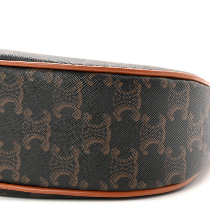Celine Triomphe Canvas Calfskin Ava Shoulder Bag Tan 9 of 9