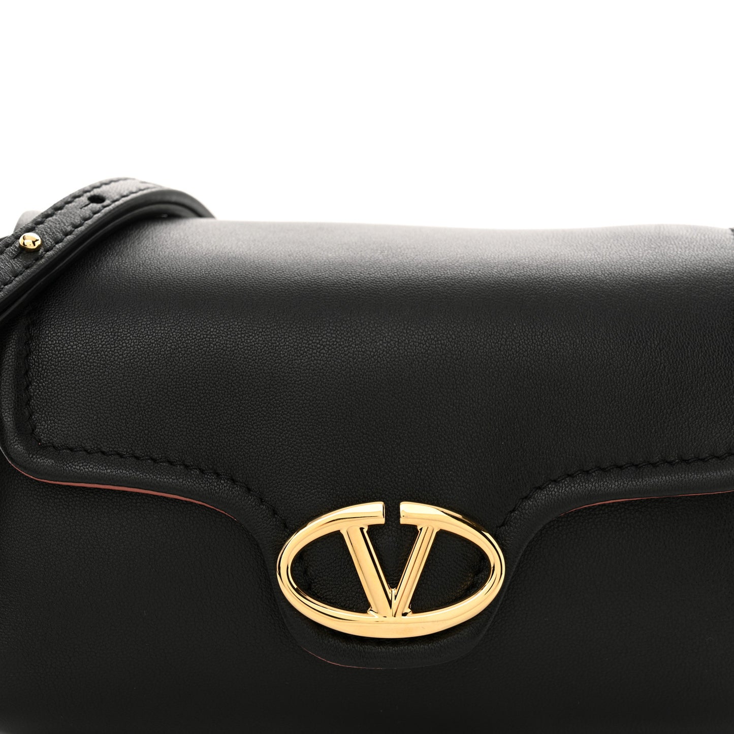 Lambskin Vlogo Mini Crossbody Bag Black