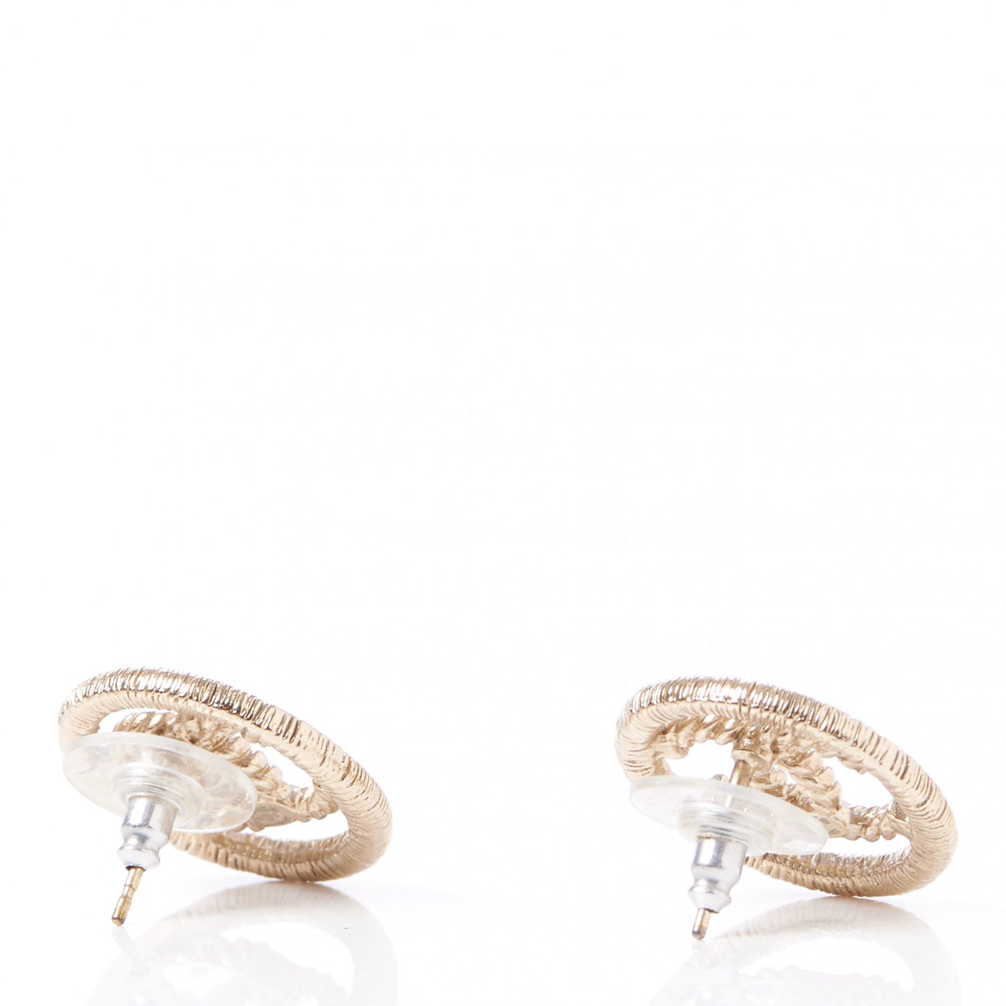 Twisted CC Earrings Light Gold