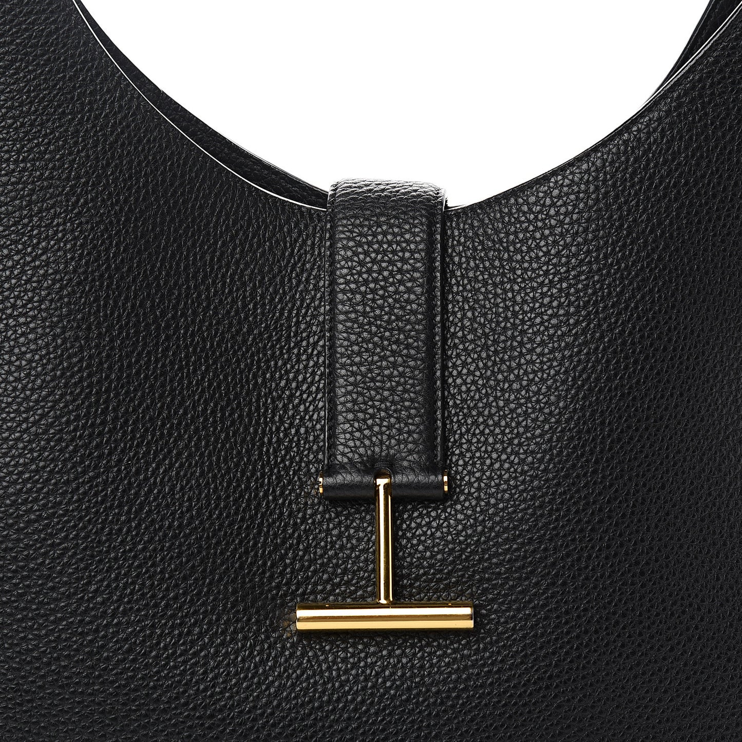 Grained Calfskin Tara Hobo Black