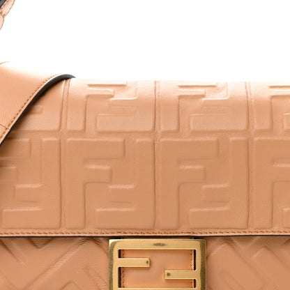 Fendi Nappa FF 1974 Embossed Baguette Miele Scuro 8 of 11