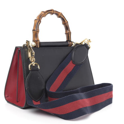 Gucci Nappa Bamboo Web Mini Nymphaea Top Handle Bag Black 3 of 14