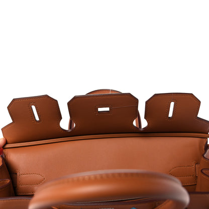 Hermes Swift Epsom Tressage Birkin 30 Gold Bleu de Nord Bleu Indigo 19 of 34