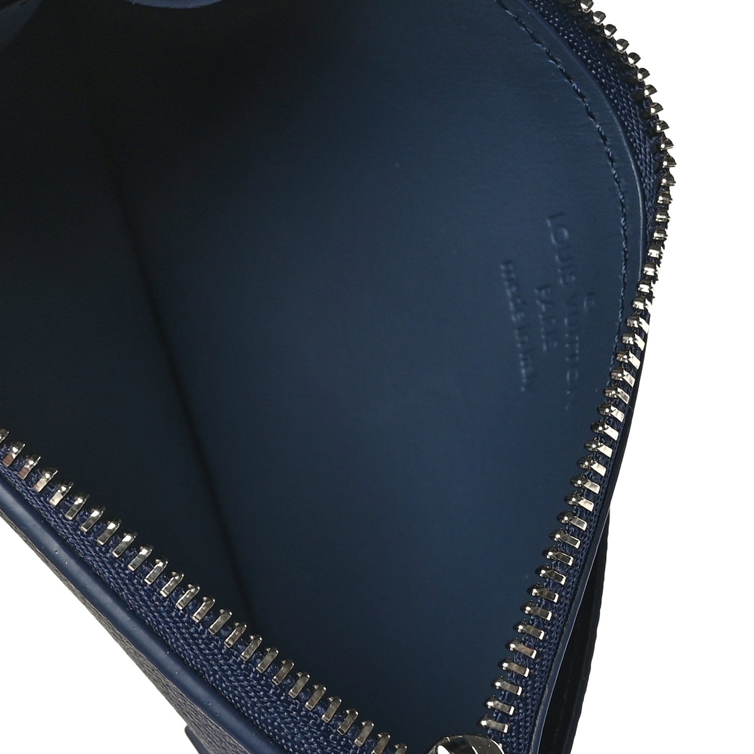 Louis Vuitton Calfskin Aerogram Coin Card Holder Navy Blue 5 of 6